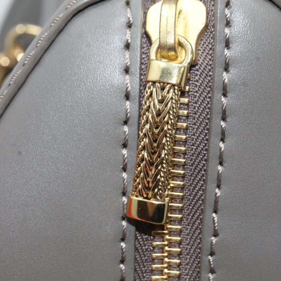 Sass & Bide Satchel Bag The Ember  Gray Pocketed Zippered Orange Strap Purse Lux - Picture 4 of 11